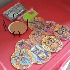 Diamond Art Painting Owl Coasters Craft Kit